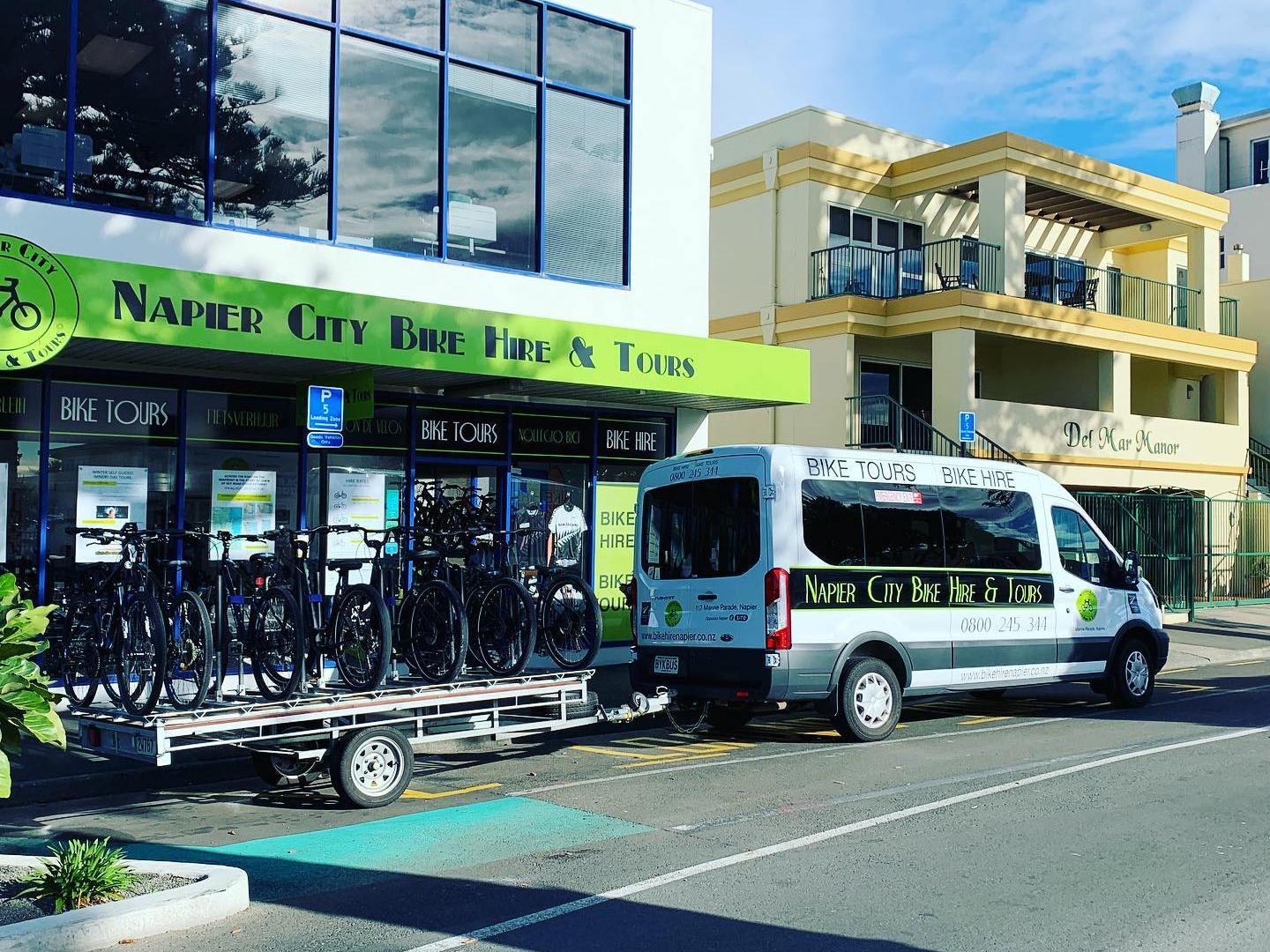 Napier City Bike Hire & Tours Store Front View