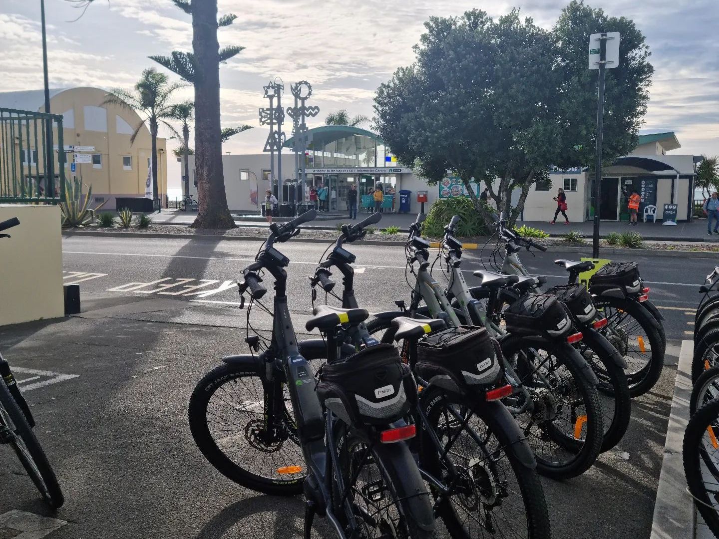 Rental E-bikes ready for customers