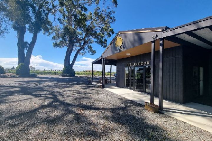 The cellar door at Askerne Winery, Hawke's Bay - a cycling stop with Napier City Bike Hire & Tours