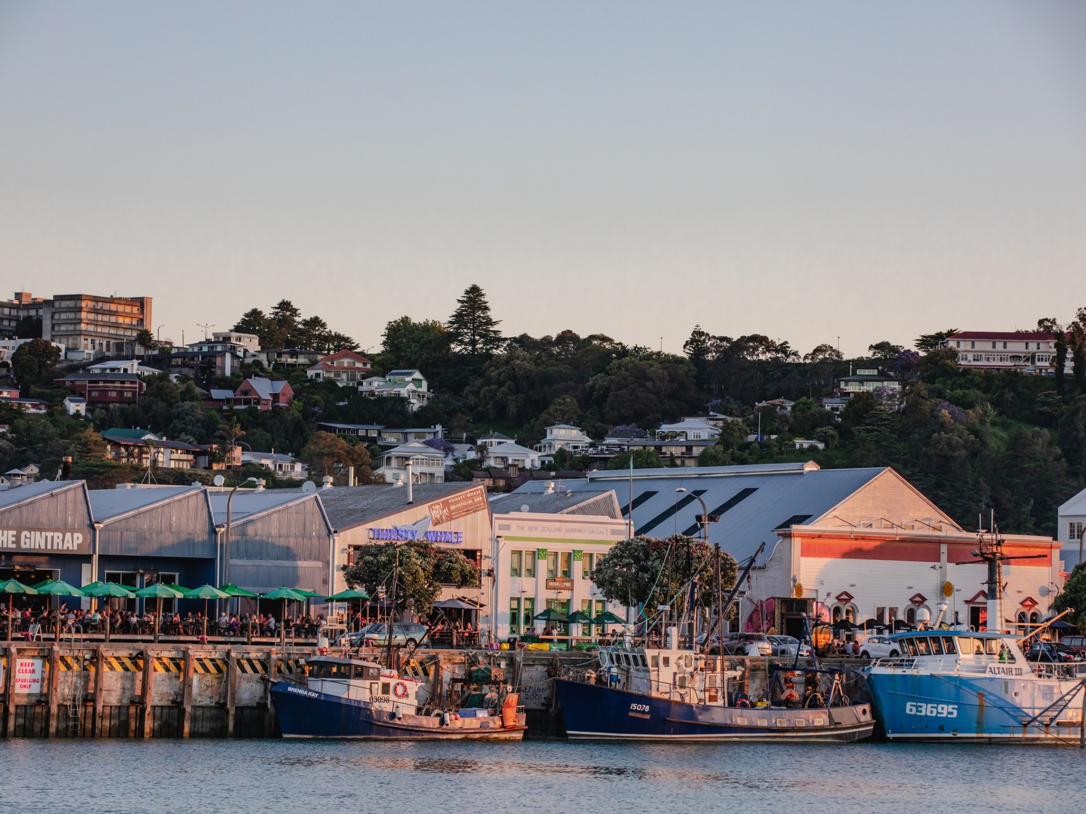a large body of water with a city in the background